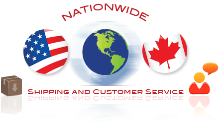 Nationwide shipping and customer service